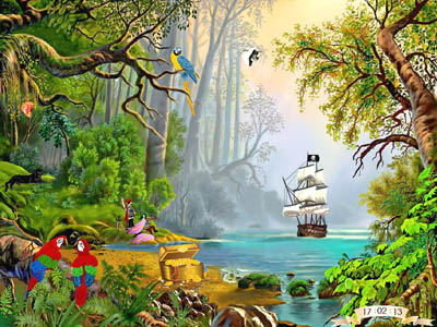 Click to view Treasures Island Screensaver 1.0 screenshot